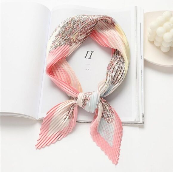 Pleated Punk Floral Scarf